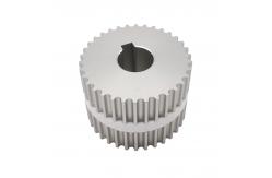 China Silver Customisable Synchronous Aluminium Pulley Wheel Custom Machined Parts supplier