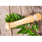 Rubber Wood And Ceramic Grinder With Condiment Best Salt Pepper Mill for sale