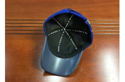 China Curve bill Customize 6panel  navy blue 3D embroidery M letter baseball caps hats supplier