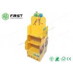 Customized Printing Advertising Cardboard Display Stand , Foldable POP Cardboard Display Shelf