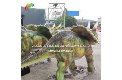 China Realistic Animatronic Triceratops Trio: Vibrant Frills & Roaring Motion In Natural Setting supplier