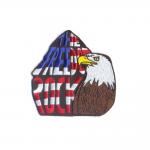 Custom Iron On Patches Embroidery American Eagle Logo Clothes Hats Patch for sale