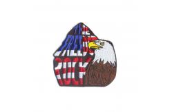 China Custom Iron On Patches Embroidery American Eagle Logo Clothes Hats Patch supplier