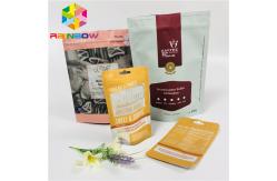 China Matte Tea Bags Packaging Stand Up Aluminum Foil Bag With Zipper / Tearing Notch supplier