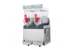 China Two Bowl Ice Slush Machine Smoothie Machine With Cooler System For Restaurant supplier