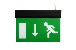 China Alumium End Cap Battery Powered Rechargeable Double Sided Exit Signs supplier