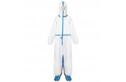 China White Latex Free Waterproof Disposable Microporous Coveralls With Hood supplier