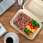 Customized takeaway burger box biodegradable sugarcane bagasse container clam shell box