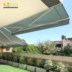 house balcony remote motor control aluminium retractable awning with high quality frame for sale