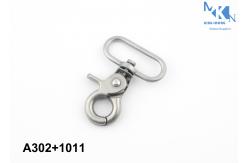 China Flexible Swivel Clasp Hooks / Small Spring Snap Hook Silver Surface supplier