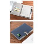 Moistureproof Power Bank Smart Notebook , Leather Notepad With Wireless Charger