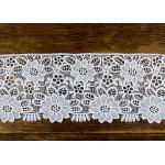 Wide Flower Pattern White Guipure Lace Trim For Fashion Dress OEM / ODM