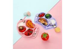 China Silicone Baby Bpa Free Suction Bowl Set Tableware Customized With Straw supplier