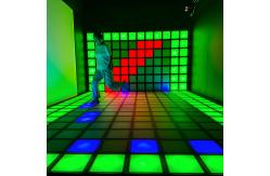 China Wired Interactive RGB Activate Game LED Dance Floor For Kid Games supplier