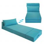 Folding Sofa Bed with Pillow Convertible Chair Floor Couch & Sleeping Mattressfor Living Room for sale