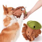 Pet Nut Plush Sniffing Gnawing Molar Toys Self Hi Interactive Dog Missing Food Educational Toys for sale