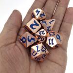 Hand made RPG Dice Set Portable Polyhedral Dice Set Zinc Alloy Luxury Metal for sale