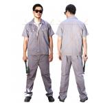 Customized Unisex Cotton Work Clothes for Men and Women Two Pieces Industrial Uniform for sale