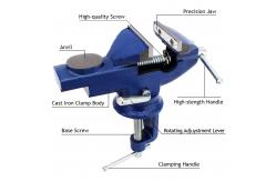 China 3 Inch Universal Table Vise 360 Degree Swivel Base Quick Adjust supplier