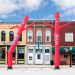 Mini PVC Advertising Inflatable Sky Dancers Inflatable Air Fly Man For Promotion Activity for sale