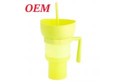 China Popcorn Container With Straw Food Safe Popcorn Bucket supplier