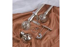 China 1.6M Iron Curtain Rods Set With Ball Shape Finials Electroplate supplier