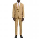 Beige Flannel Mens Tuxedo Suit Custom Stylish Slim Fit for sale