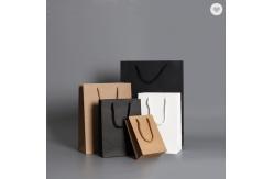 China Custom Takeaway Paper Bags Or Food Delivery Black White Brown supplier