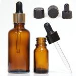 Luxury 1oz 2oz 20ml 30ml 50ml Cosmetic Empty Flat Shoulder Serum Essential Oil Glass Dropper Bottle for sale