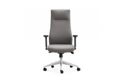 China Comfortable Authentic Leather Rolling Office Chair High Density Foam supplier