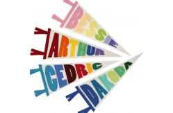 China 100D Polyester Triangle Pennant Banner CMYK Printing supplier