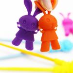 Cartoon Rabit Shaped Silicone Helper Chopstick Head for Kid Training for sale