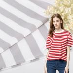 Flexible Soft Smooth Striped Cotton Fabric Easy To Dry Skin Friendly for sale