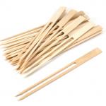 Disposable Bamboo Wooden BBQ Skewers Sticks 18cm Double Pronged for sale
