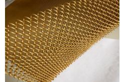 China Hotel Ceiling Metal Coil Drapery , Customized Flame Resistant Fireplace Mesh Curtain supplier