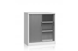 China Rolling Shutter Doors Metal Half Height Locker With 2 Adjustable Shelves supplier