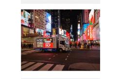 China 16ft Digital LED Advertising Box 3 Sides P6 LED Billboard Mounted on Truck supplier