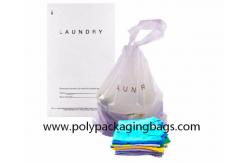 China Biodegradable LDPE Plastic Laundry Bag With Cotton String Rope supplier
