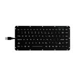 IP65 Silicone Rugged Keyboard Carbon On Gold Key Switch Technology With Backlight