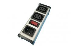 China Electrical 2 Way AC Power Distribution Unit , Two Socket Mountable Power Strip supplier