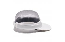 China 1 Inch White Adjustable Sun Visor Cap With Screen Printing Logo supplier