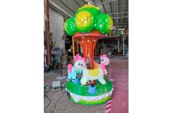 China 3 Players kids ride Carousel Merry mini Tree amusement game machine supplier
