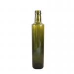 Amber Dark Green Glass Olive Oil Bottle Round / Square Shaped Easy To Use for sale