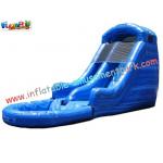 Commercial grade 0.55mm PVC tarpaulin Double Outdoor Inflatable Water Slides for Kids for sale