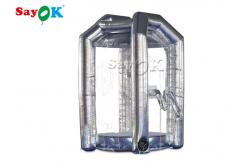 China Gray Cube Inflatable Grab Money Machine With Air Blower For Commercial supplier