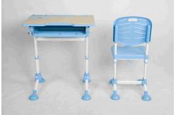 China Hidden Drawer Plastic Kids Playroom Furniture Desk And Chair Set Adjustable Height / Foot supplier