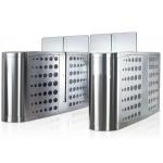 Pedestrian Waist Height Access Control Turnstiles Gate With Glass Panel for sale