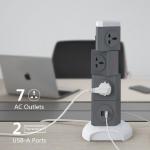 OEM/ODM Universal Power Extension Cord Tower Socket with Surge Protector for Desk for sale