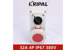 China IEC Standard Industrial Power Socket Dampproof Mechanical Interlocking IP67 32A supplier