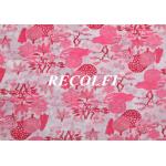 Pink Floral Printed Bikini Bondi Shiny Repreve Swimwear Fabric Washable for sale